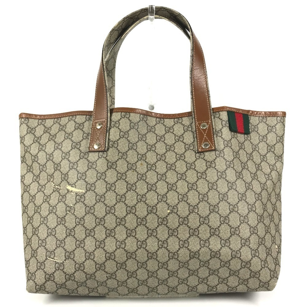 GUCCI 211134 GG Supreme Sherry Line Logo Bag, Shoulder Tote Canvas, Men's/Wom...